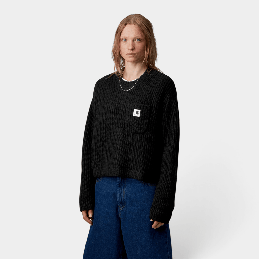 CARHARTT WIP - Carhartt Wip W' Maglia a coste Mira - Nero/2 - Hubert Humangoods