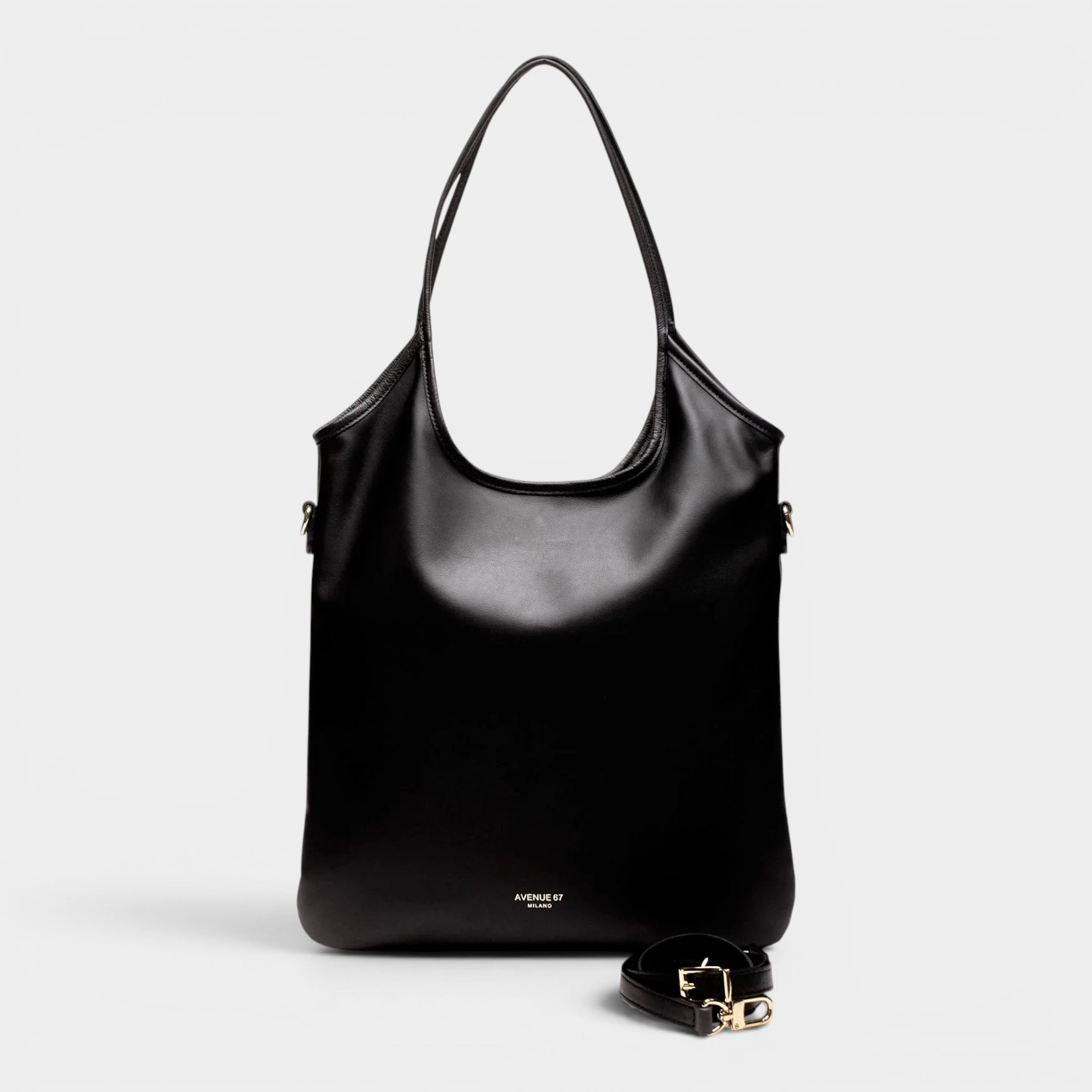 Avenue 67 Borsa Shanty in pelle - Nero