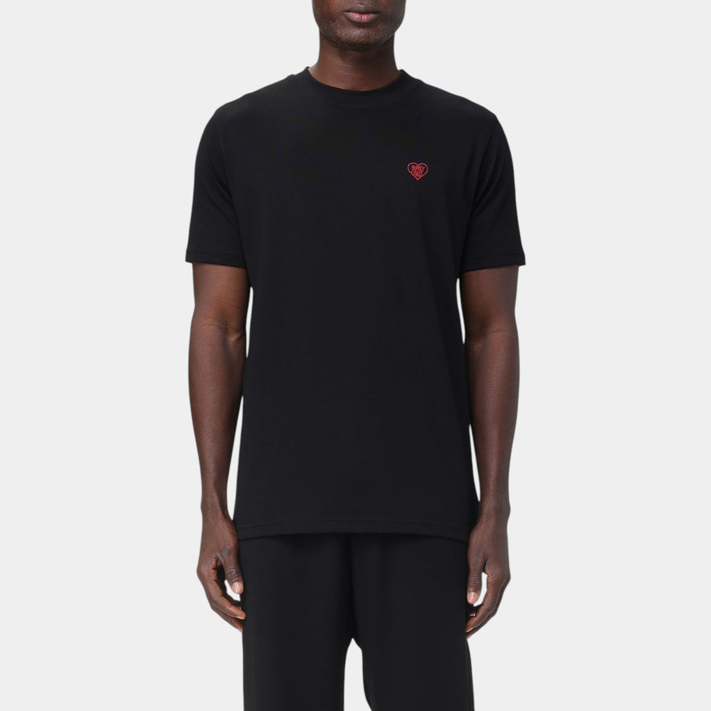 FAMILY FIRST - Family First TShirt in cotone Heart - Nero/2 - Hubert Humangoods