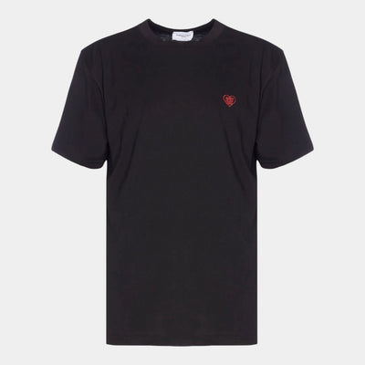 Family First TShirt in cotone Heart - Nero