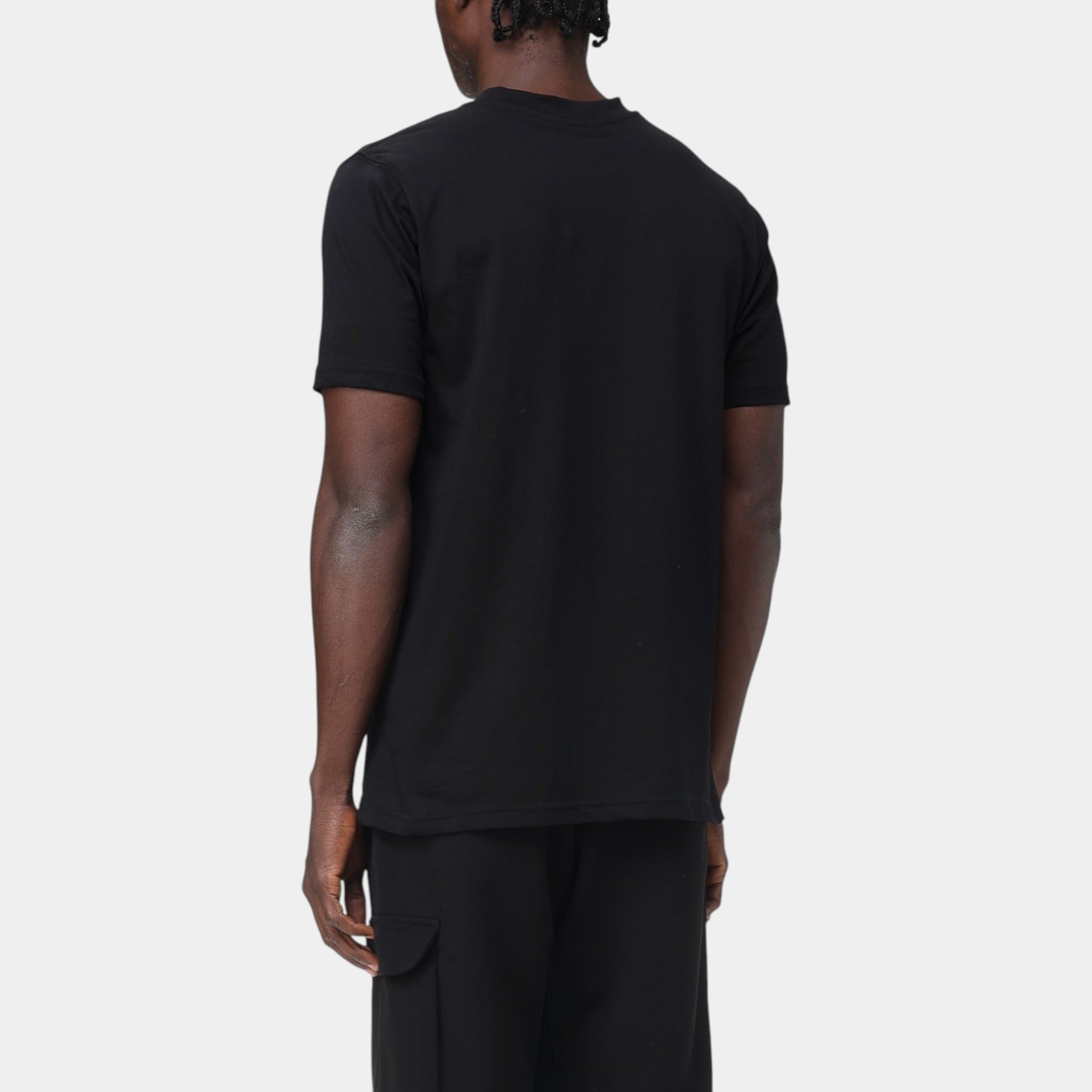 Family First TShirt in cotone Heart - Nero