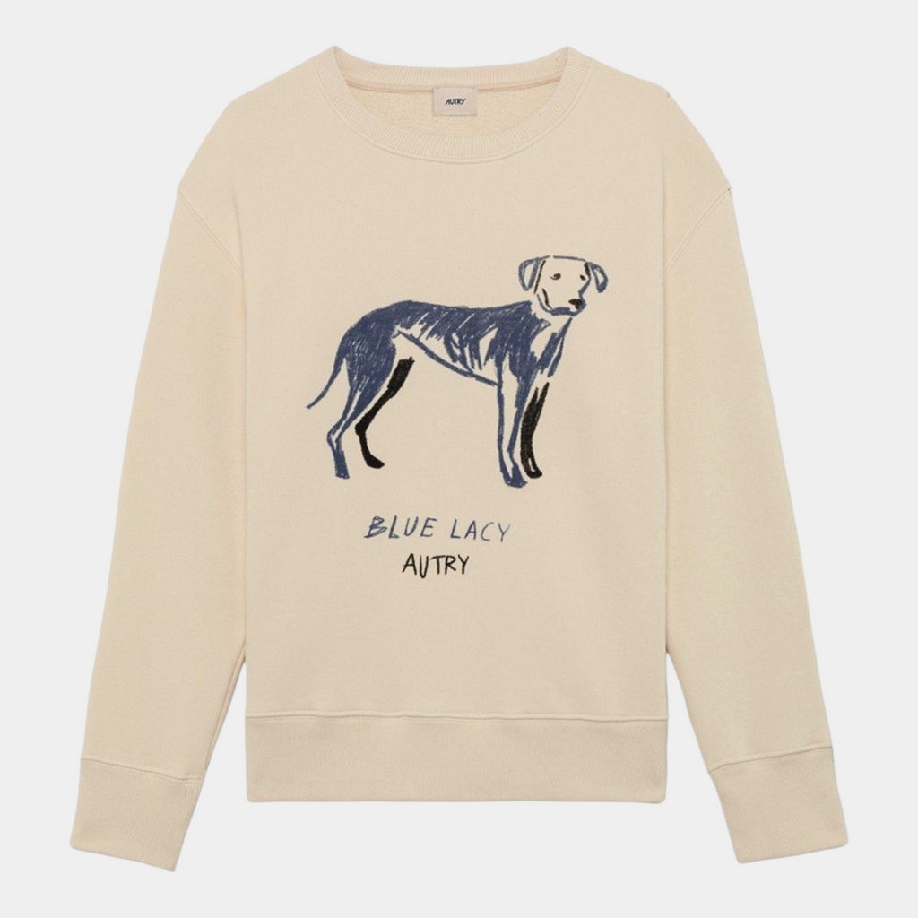 Autry Felpa Blue Lacey - Panna