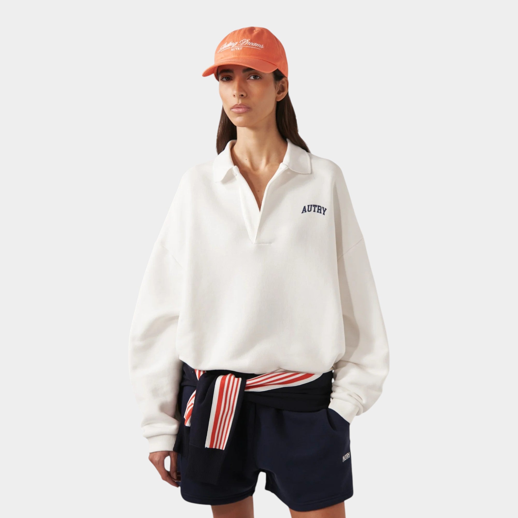Autry Felpa polo con logo - Bianco