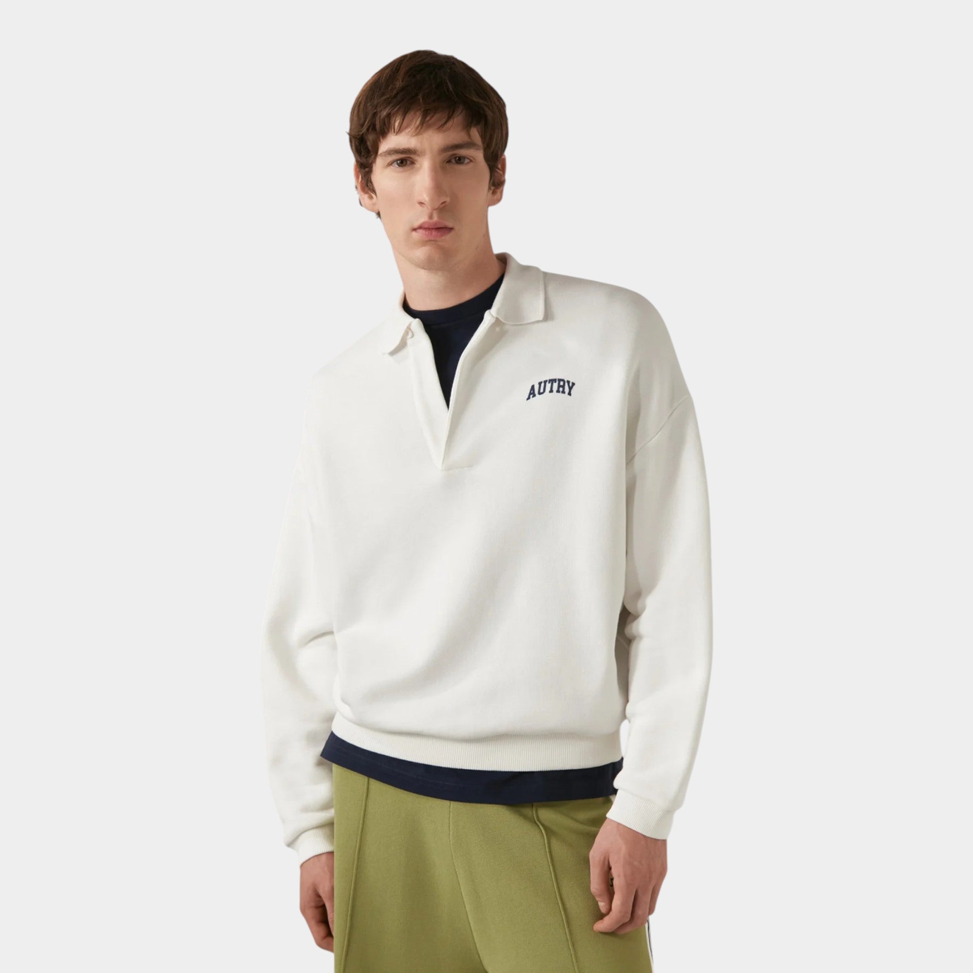 Autry Felpa polo con logo - Bianco