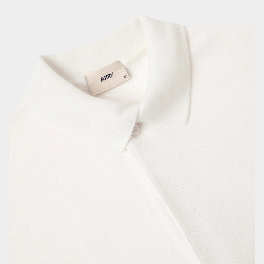 Autry Felpa polo con logo - Bianco