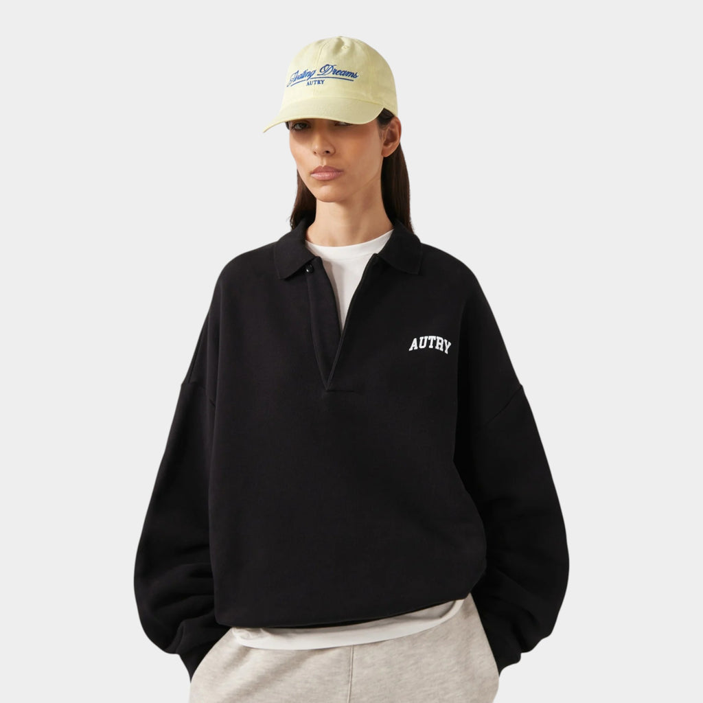 Autry Felpa polo con logo - Nero