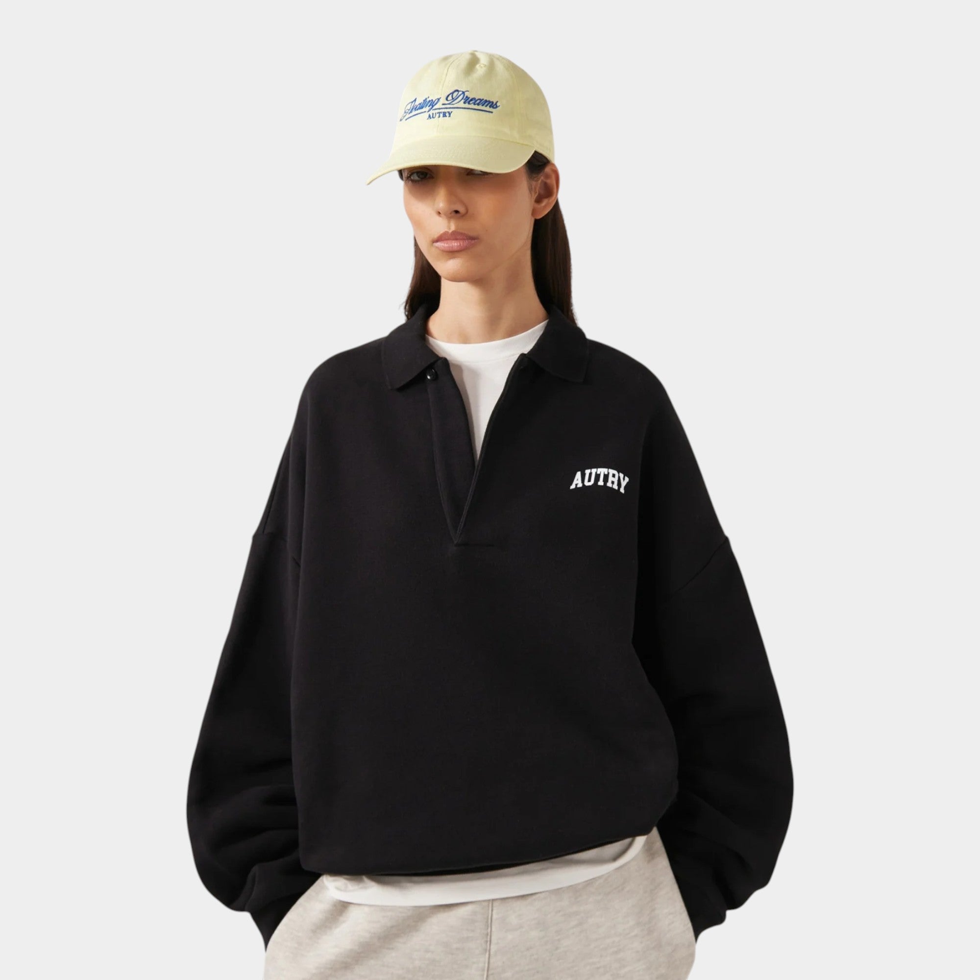 Autry Felpa polo con logo - Nero