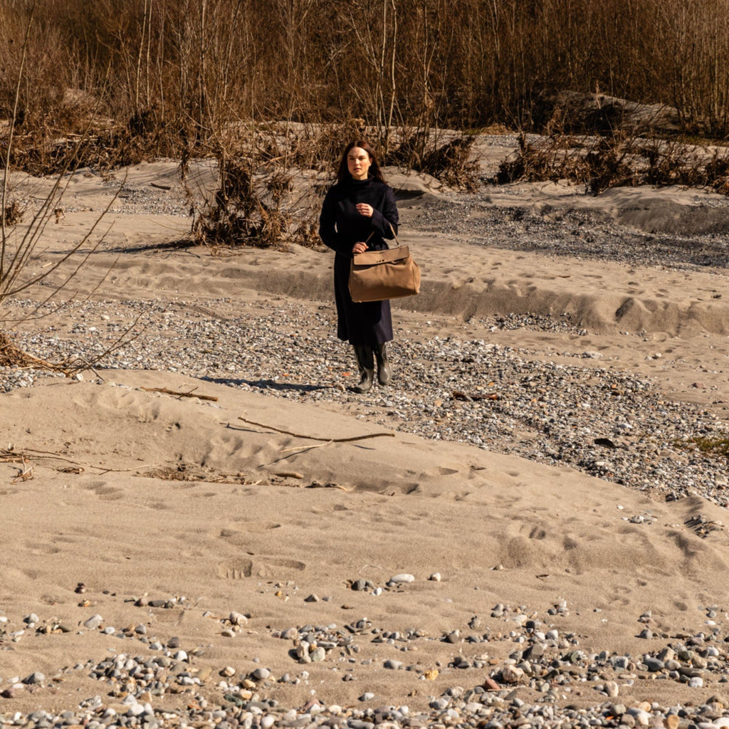 Avenue 67 Borsa Full in camoscio - Beige