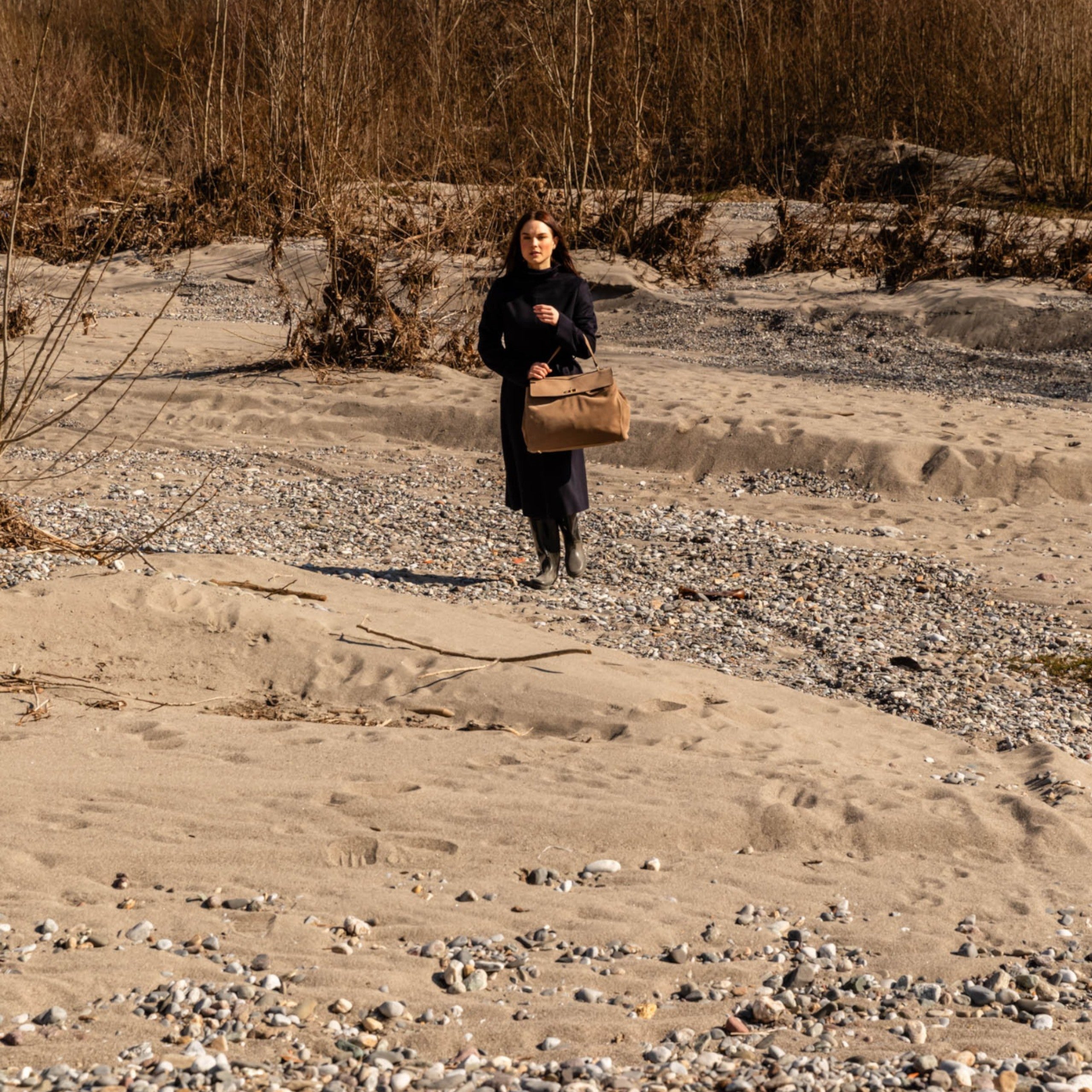 Avenue 67 Borsa Full in camoscio - Beige