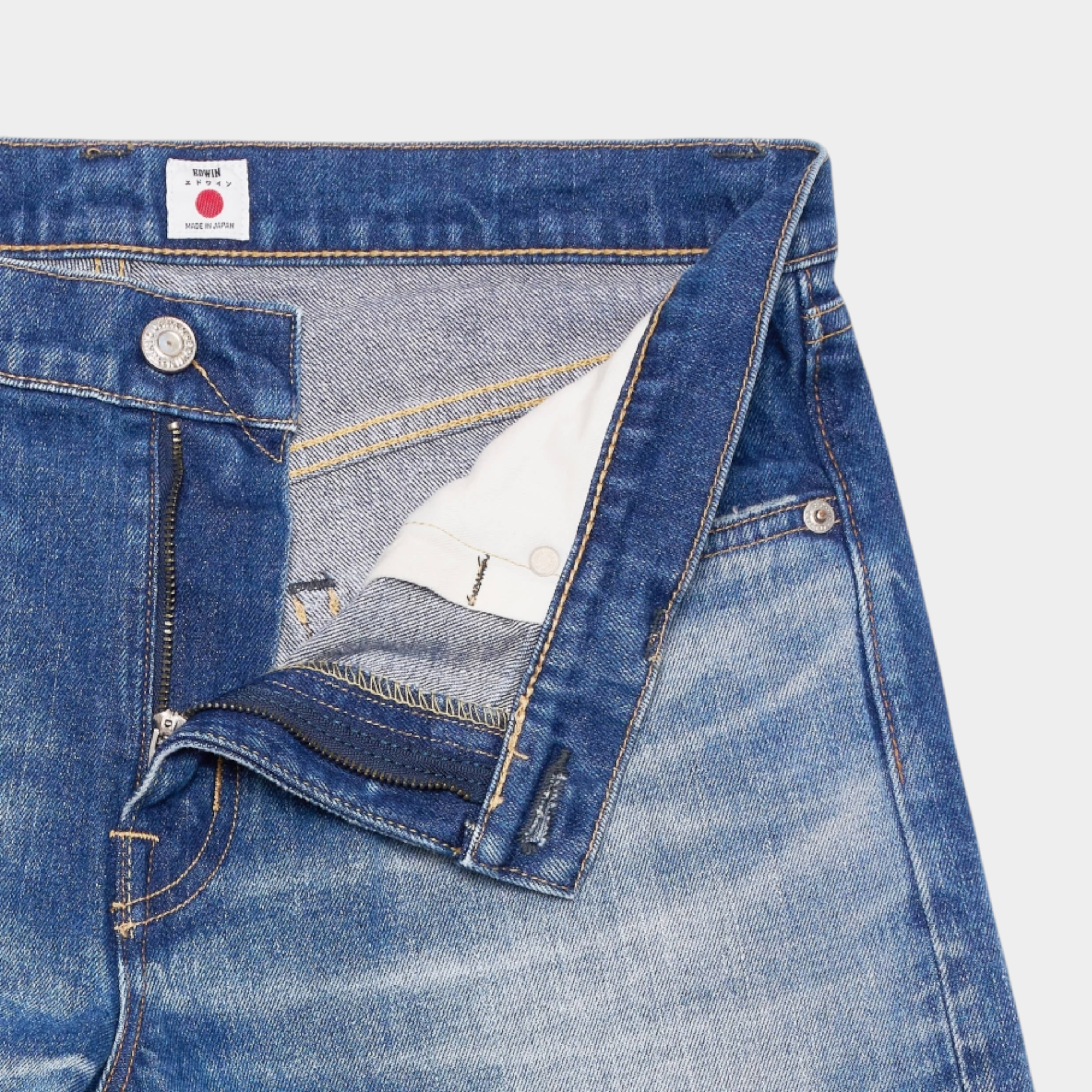 Edwin Jeans Regular Tapered - Blue mid dark used