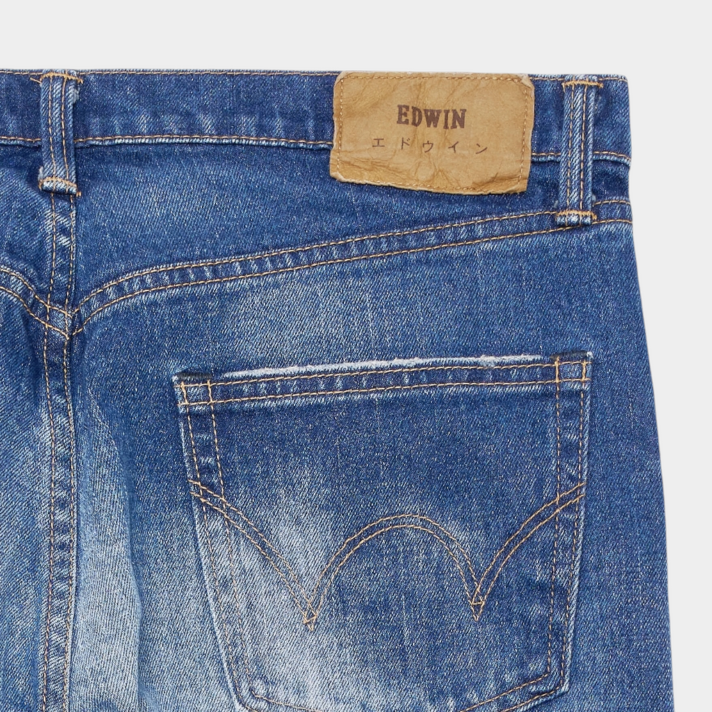 Edwin Jeans Regular Tapered - Blue mid dark used