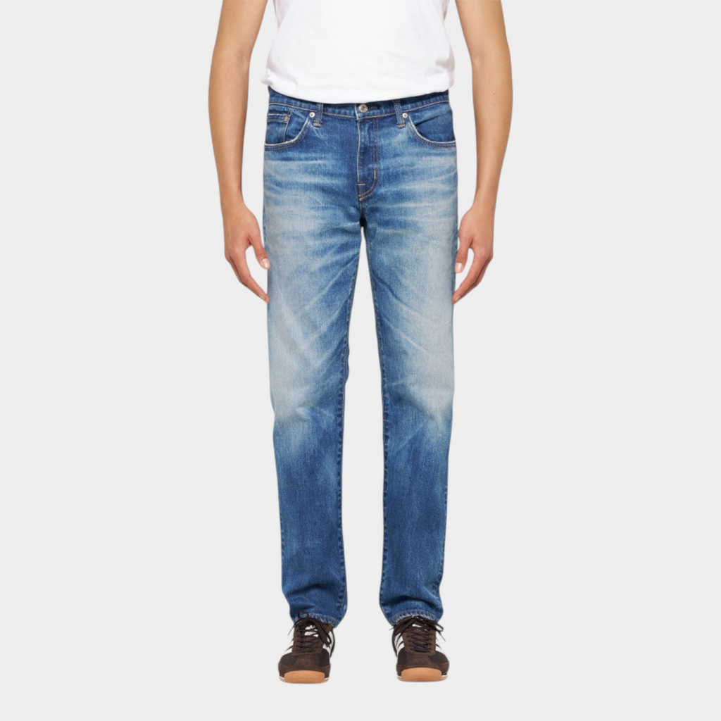 Edwin Jeans Regular Tapered - Blue mid dark used