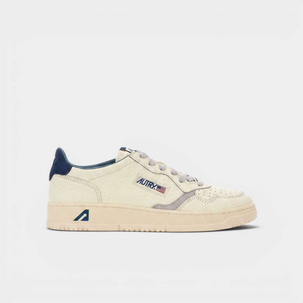 Autry Sneakers Medalist in pelle ensign - Bianco e Blu