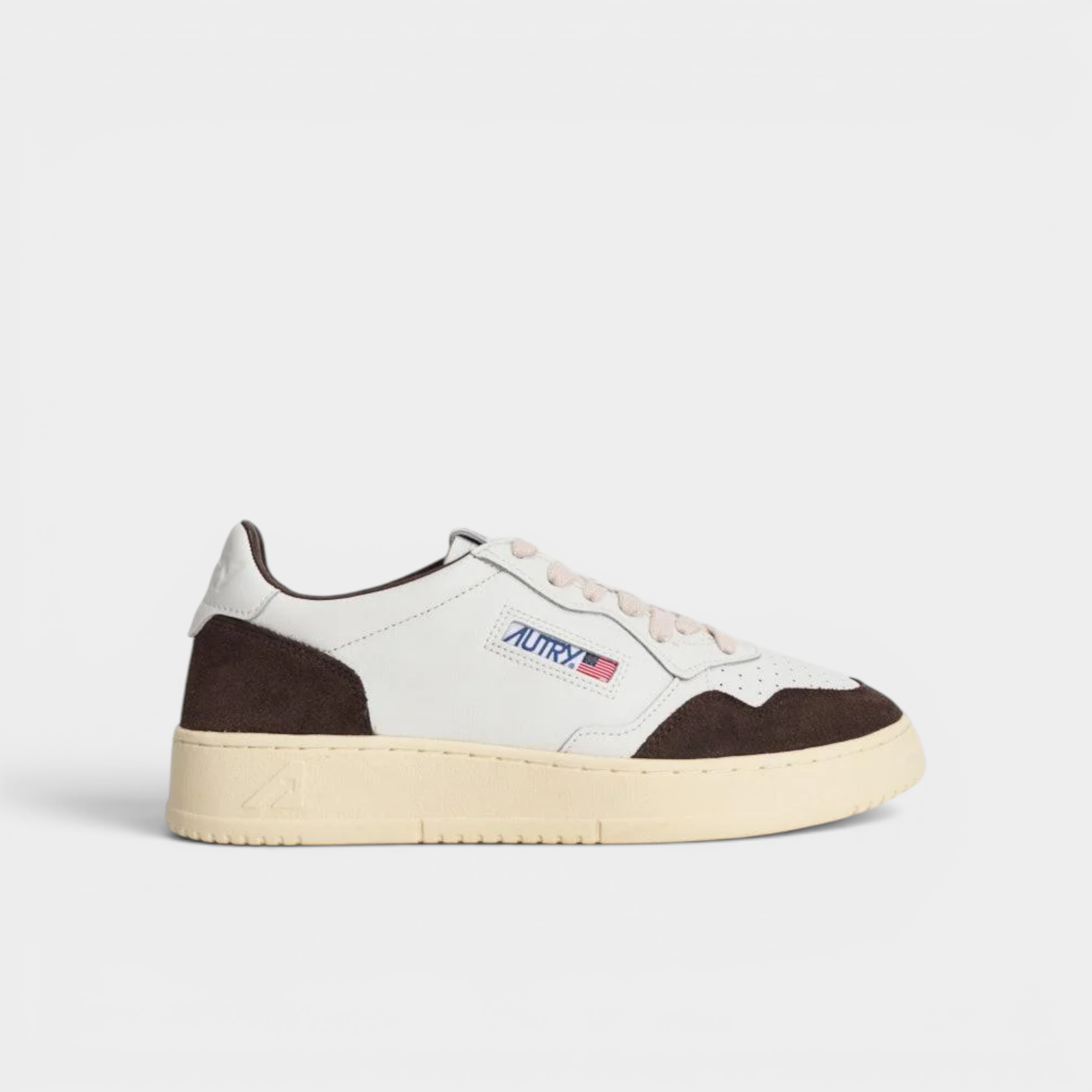 Autry Sneakers Medalist in pelle e suede - Bianco/Marrone scuro