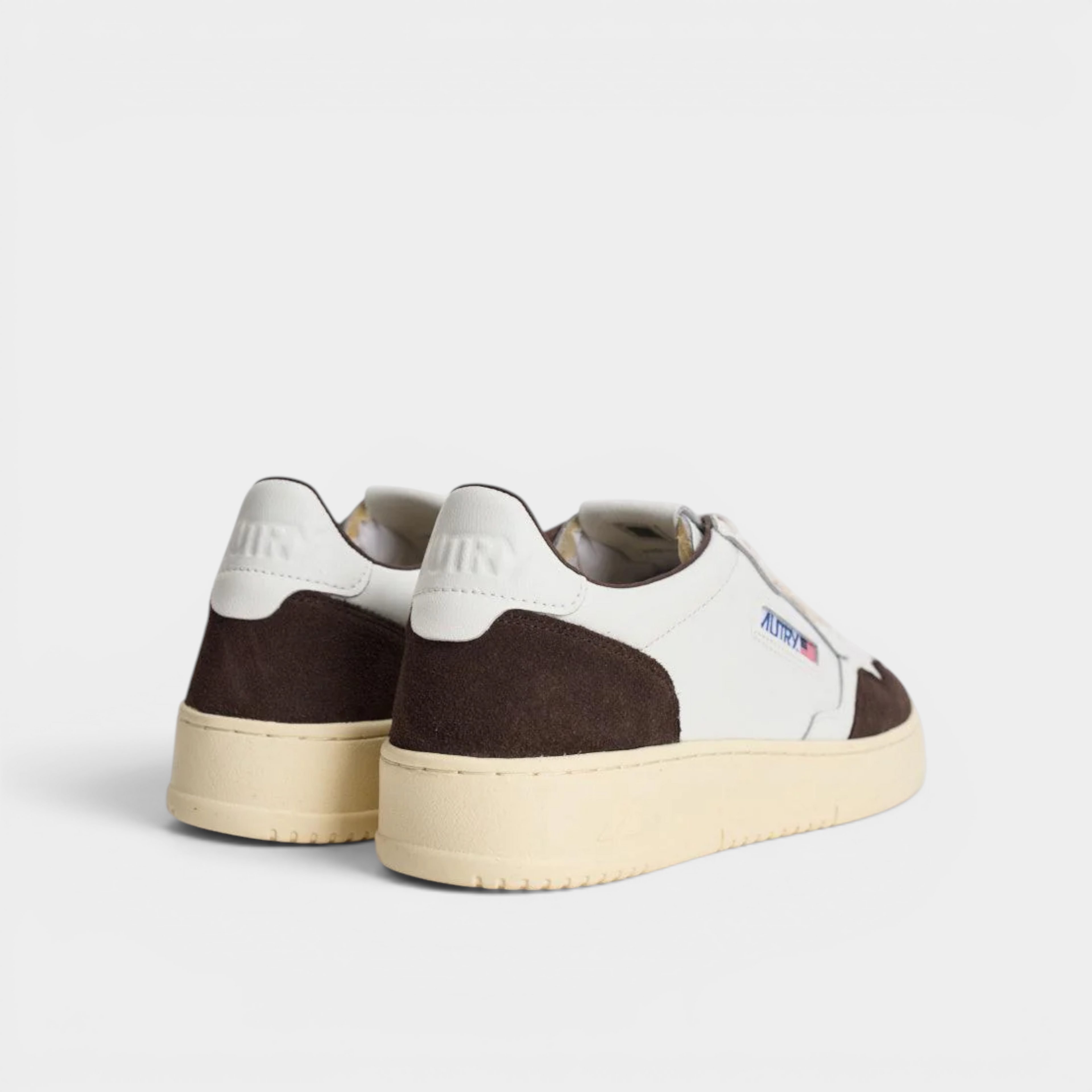 Autry Sneakers Medalist in pelle e suede - Bianco/Marrone scuro