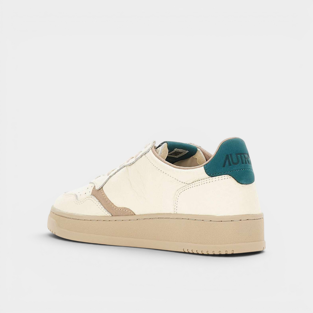 Autry Sneakers Medalist in pelle ensign - Bianco e Verde