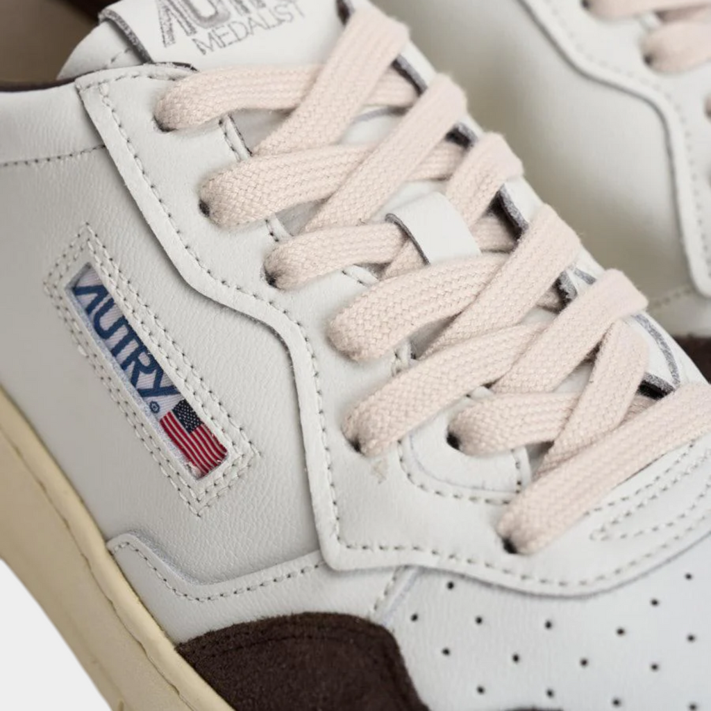 Autry Sneakers Medalist in pelle e suede - Bianco/Marrone scuro