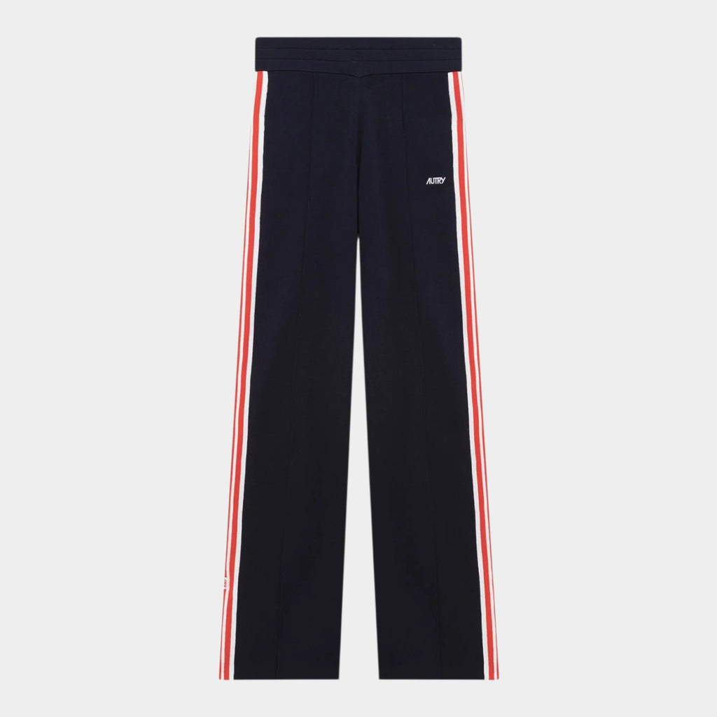 Autry Jogger in maglia di viscosa - Blu righe rosse