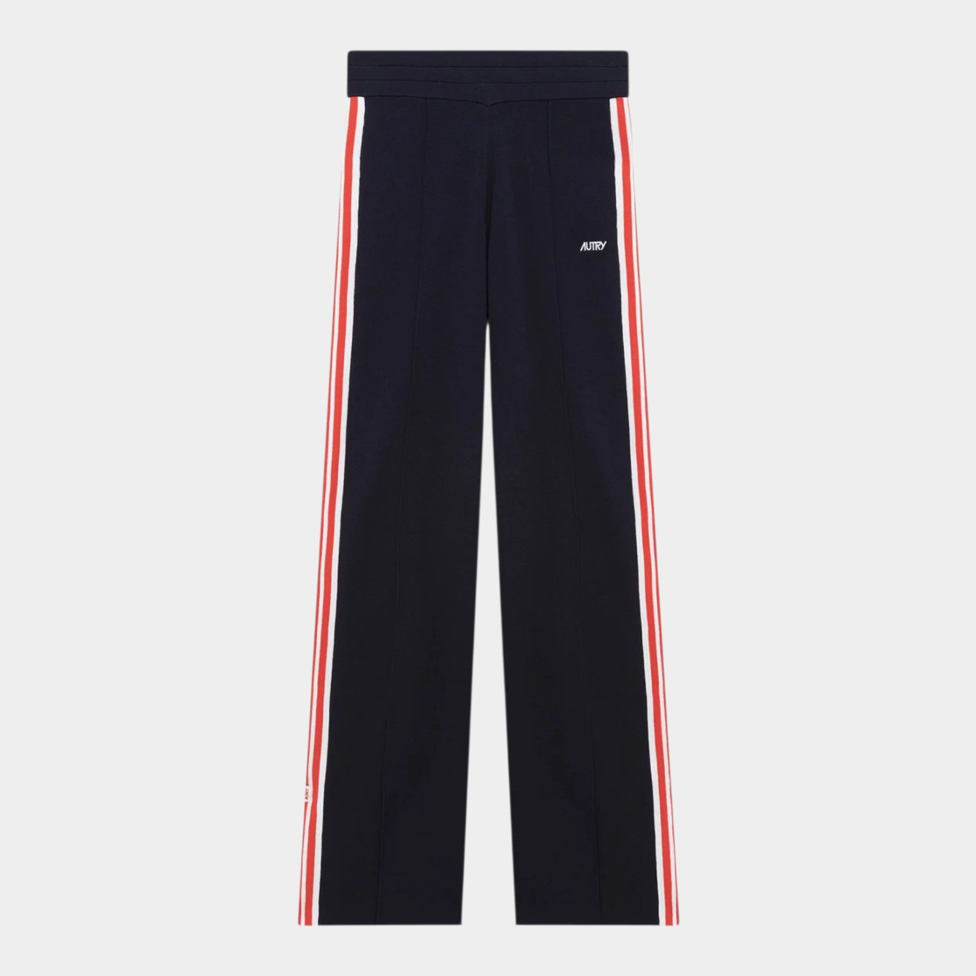 Autry Jogger in maglia di viscosa - Blu righe rosse