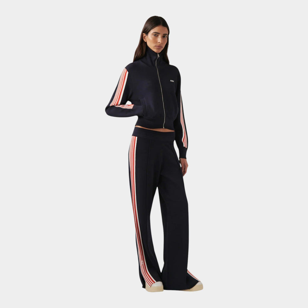Autry Jogger in maglia di viscosa - Blu righe rosse
