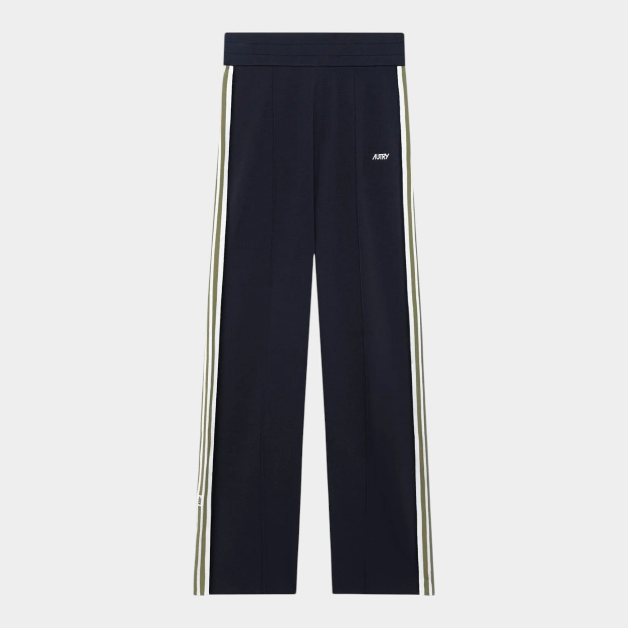 Autry Jogger in maglia di viscosa - Blu righe Verdi