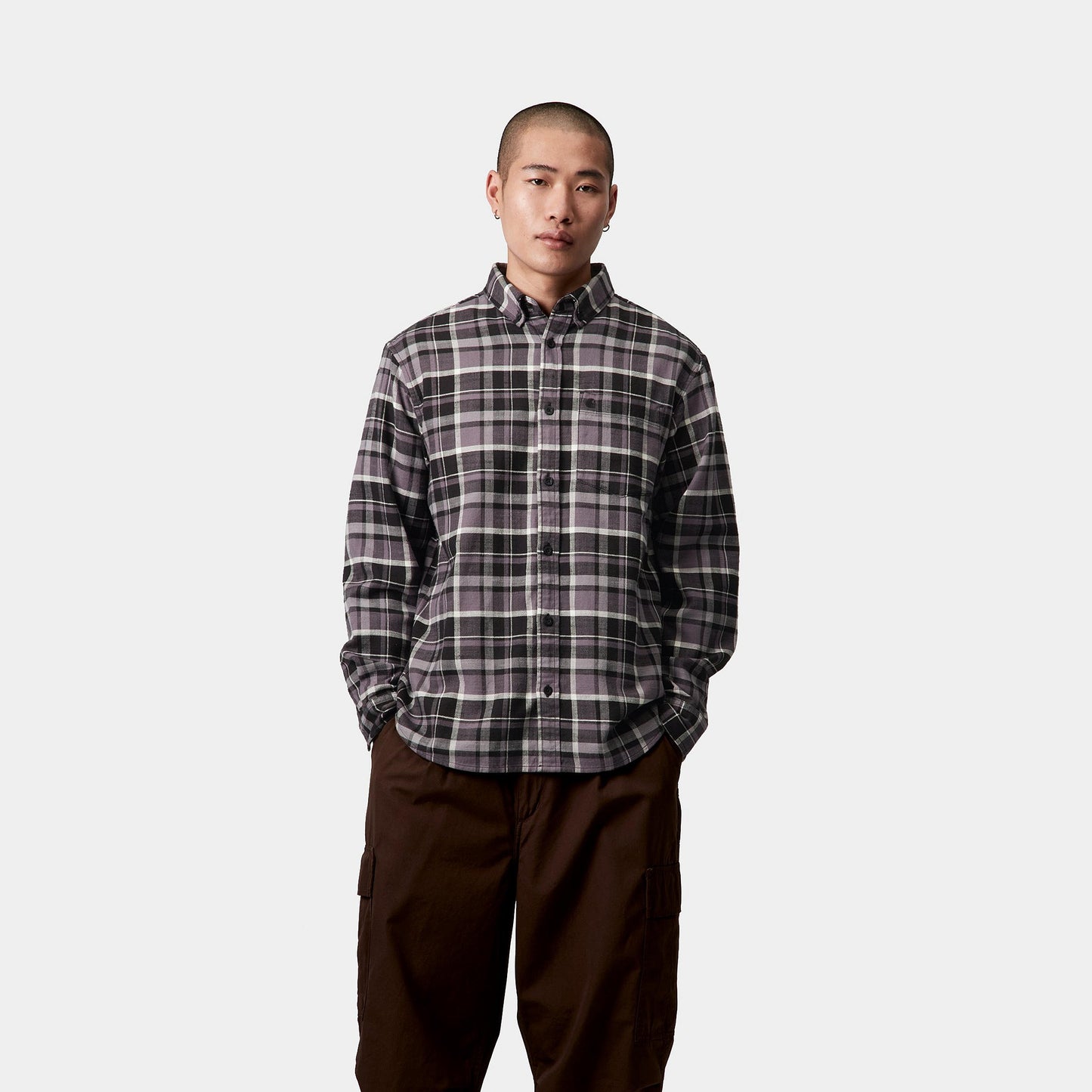 Carhartt Wip Camicia Fendrick Check - Nero