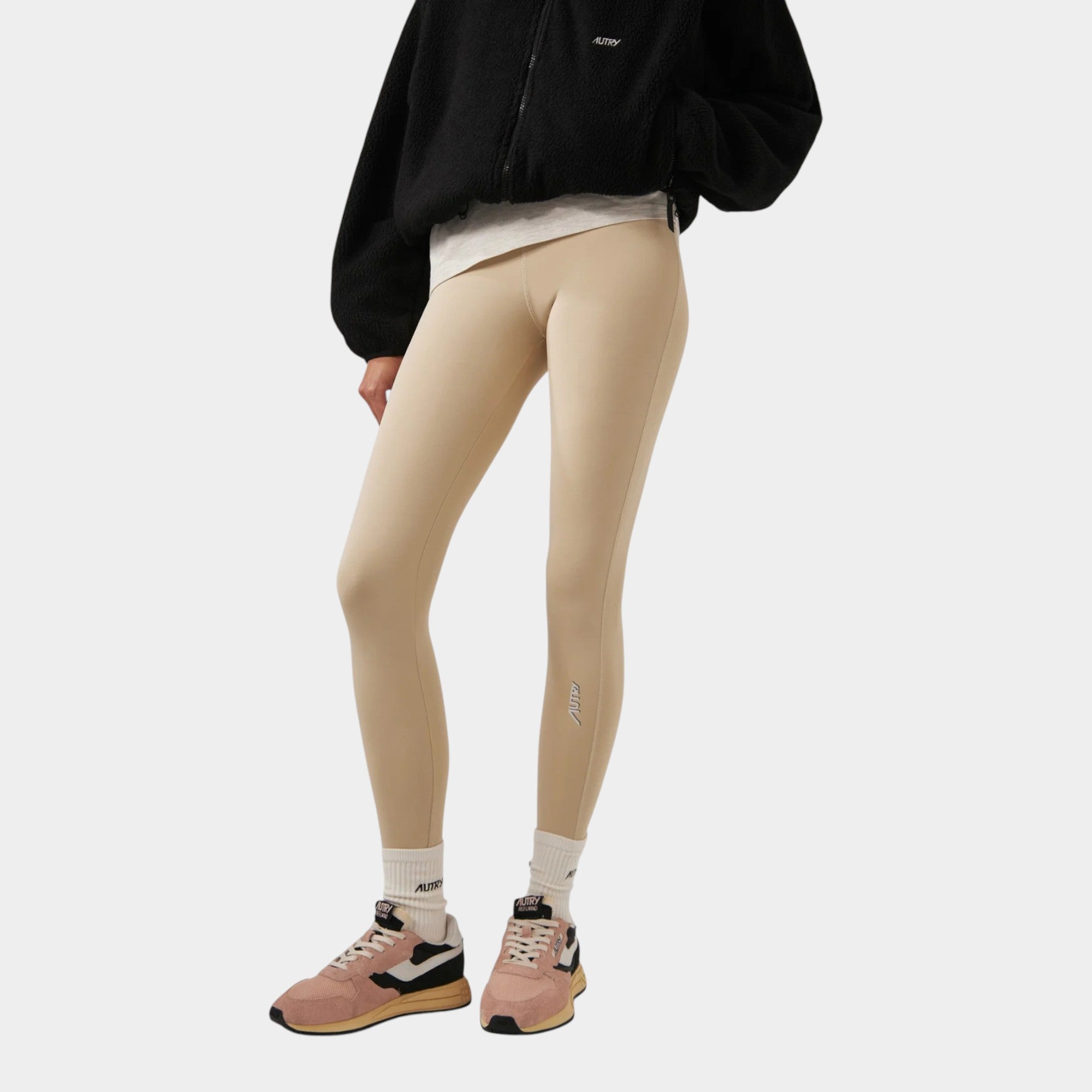 Autry Leggings con logo - Sabbia