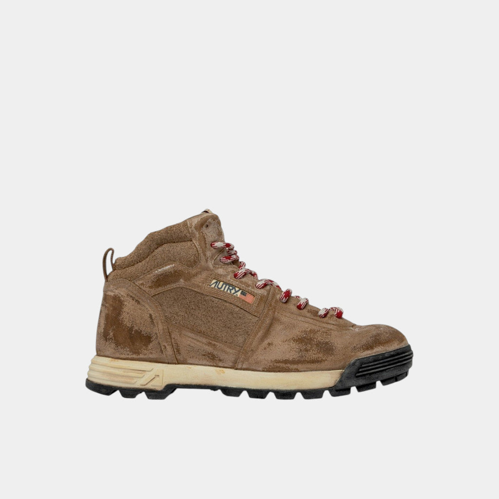 Autry Malga in pelle e suede - Beige scuro