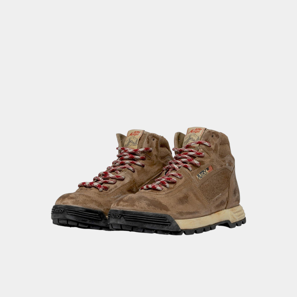 Autry Malga in pelle e suede - Beige scuro