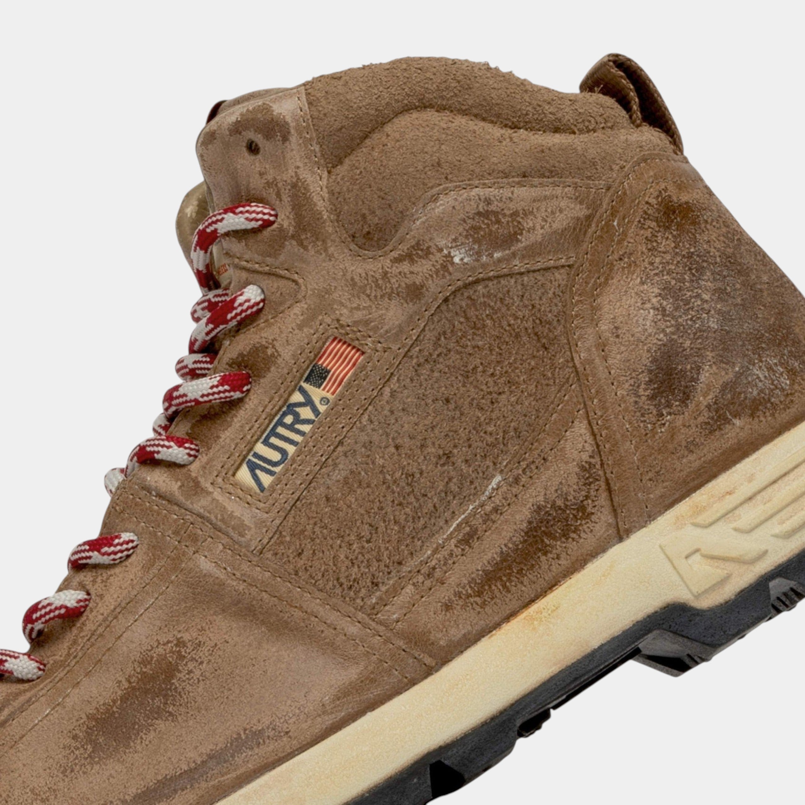 Autry Malga in pelle e suede - Beige scuro