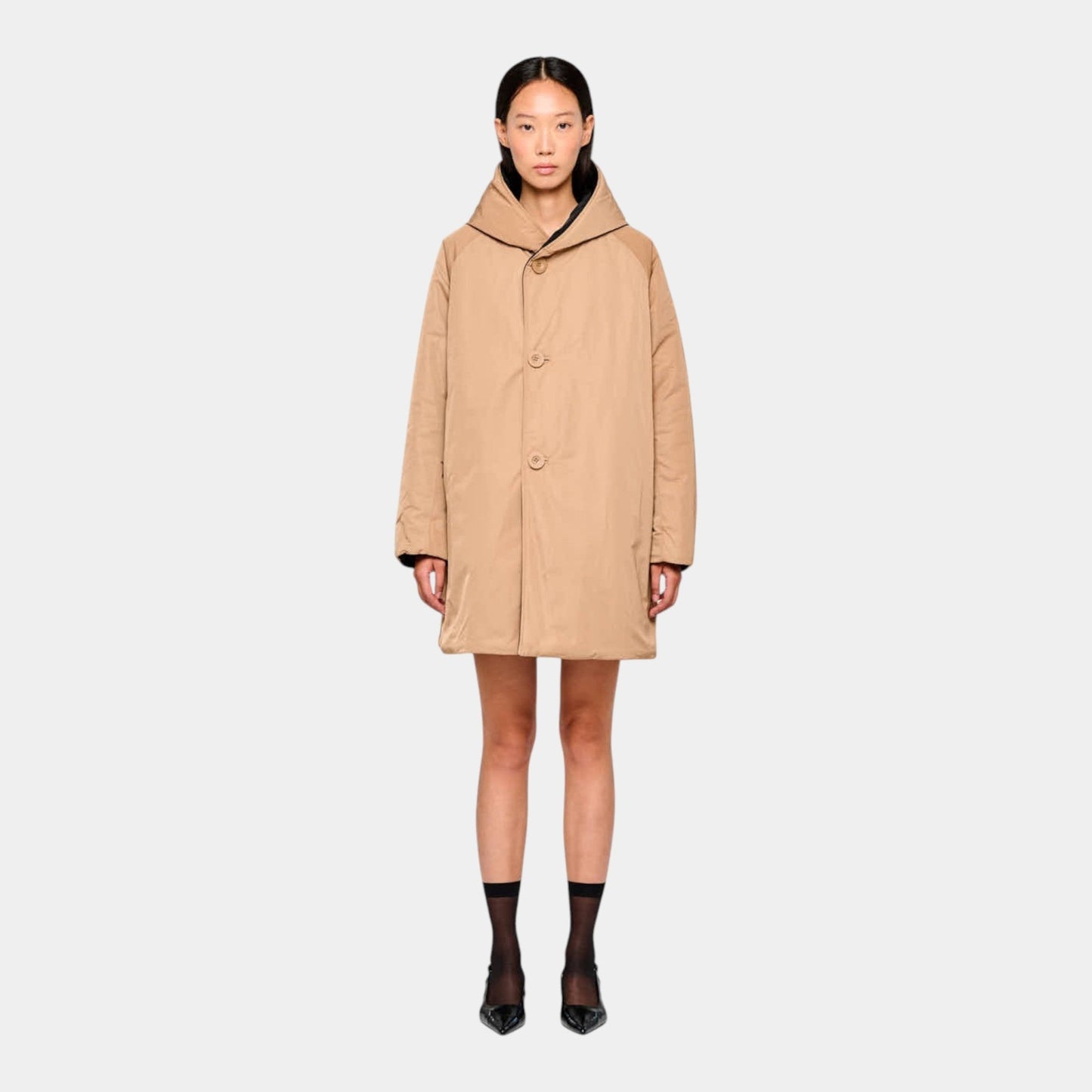 OOF WEAR Oof Wear Giacca lunga reversibili - Nero/Cammello - Hubert Humangoods