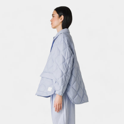 OOF WEAR Oof Wear Overshirt trapuntata in nylon - Azzurro - Hubert Humangoods