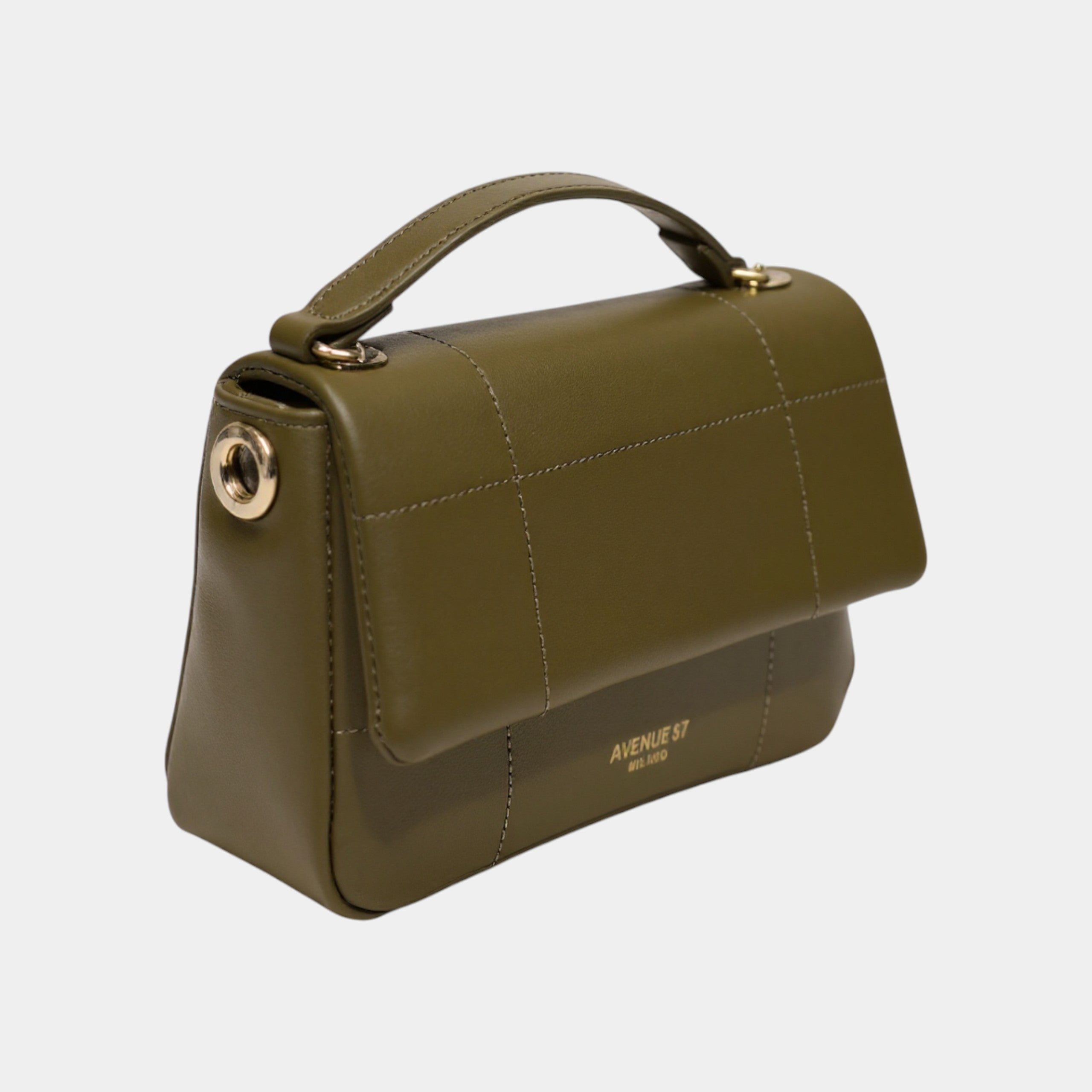 Avenue 67 Borsa Smooth in pelle - Oliva