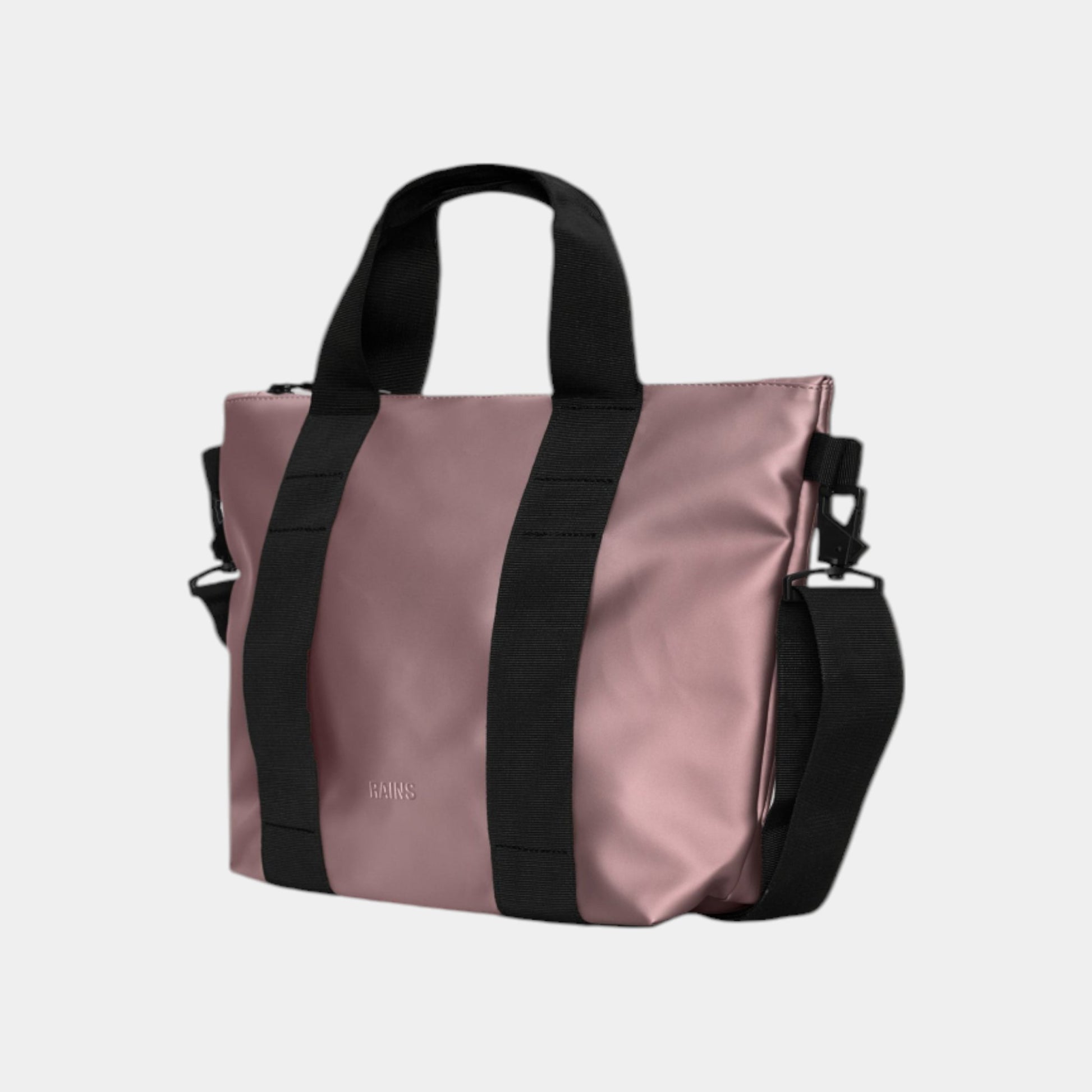 RAINS Rains Borsa Tote Bag Micro - Rosa Metallico - Hubert Humangoods