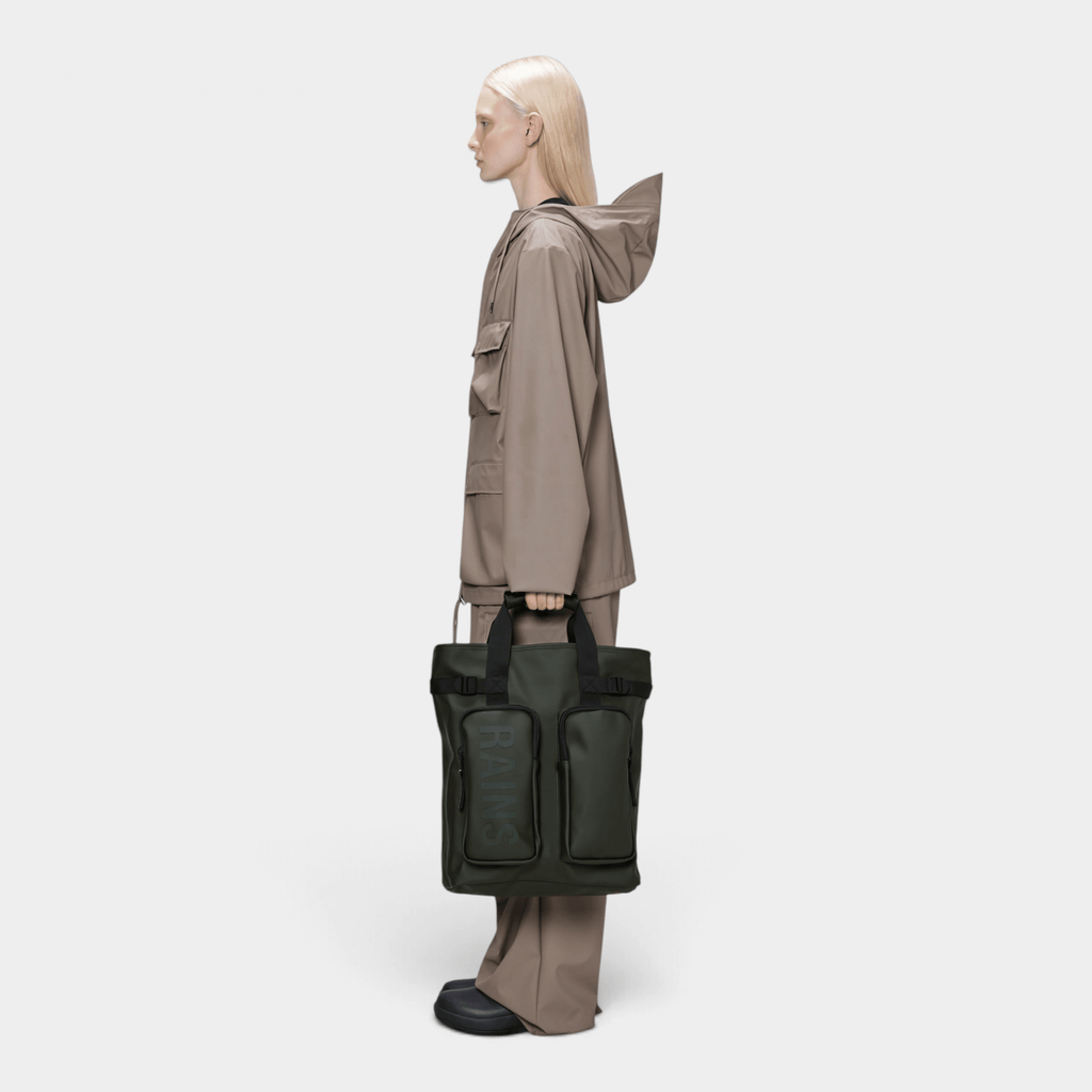 RAINS - Rains Borsa Zaino Texel tote - Verde/4 - Hubert Humangoods