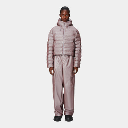 RAINS Rains giubbotto Lohja Short Puffer - Rosa Metallico - Hubert Humangoods