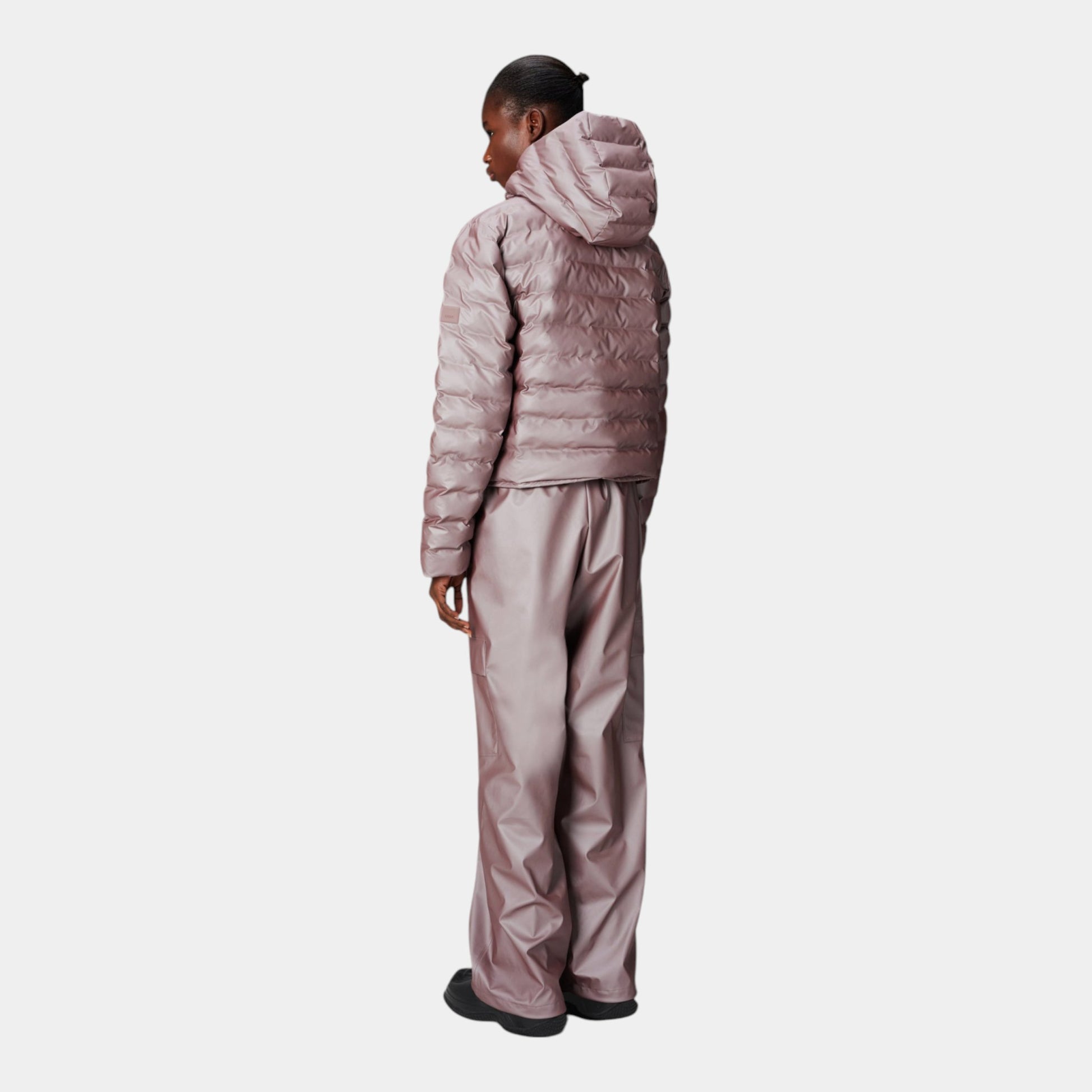 RAINS Rains giubbotto Lohja Short Puffer - Rosa Metallico - Hubert Humangoods