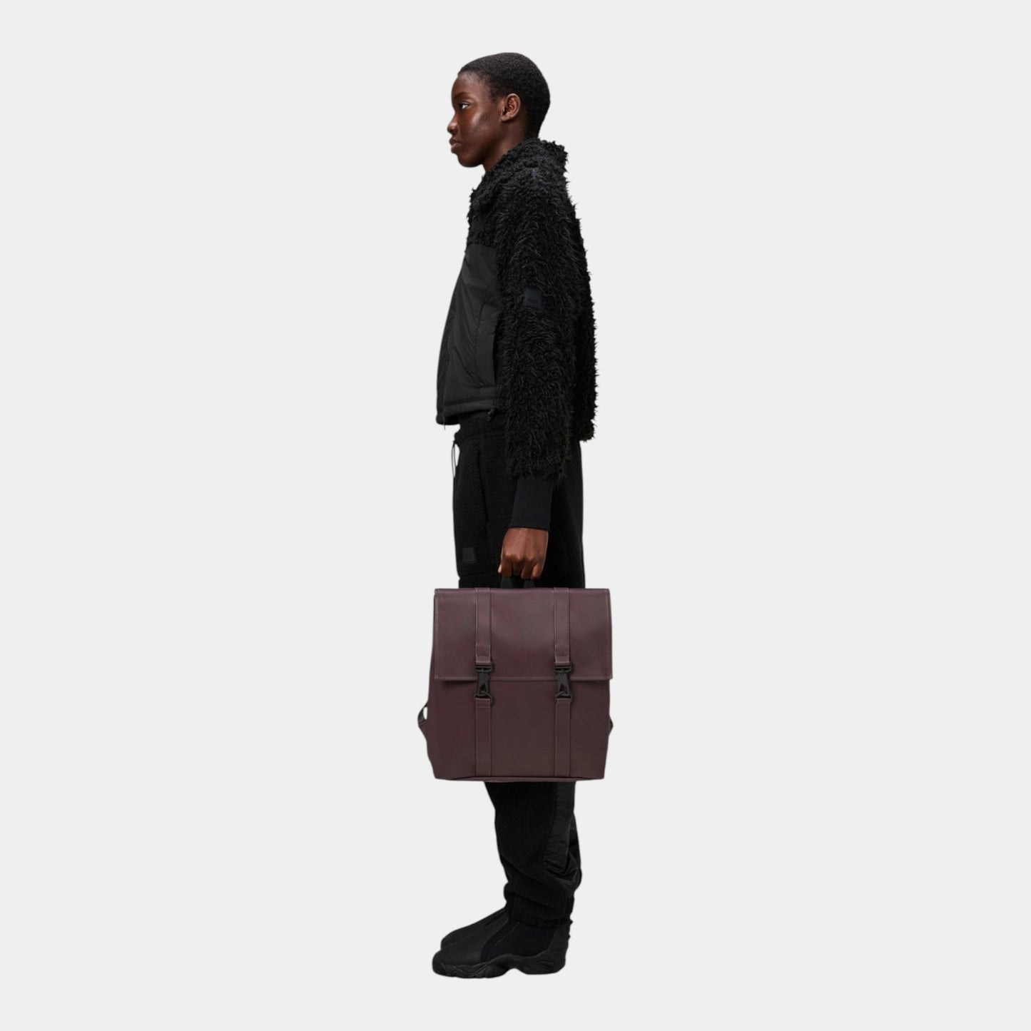 RAINS Rains Zaino MSN Bag mini - Bordeaux - Hubert Humangoods