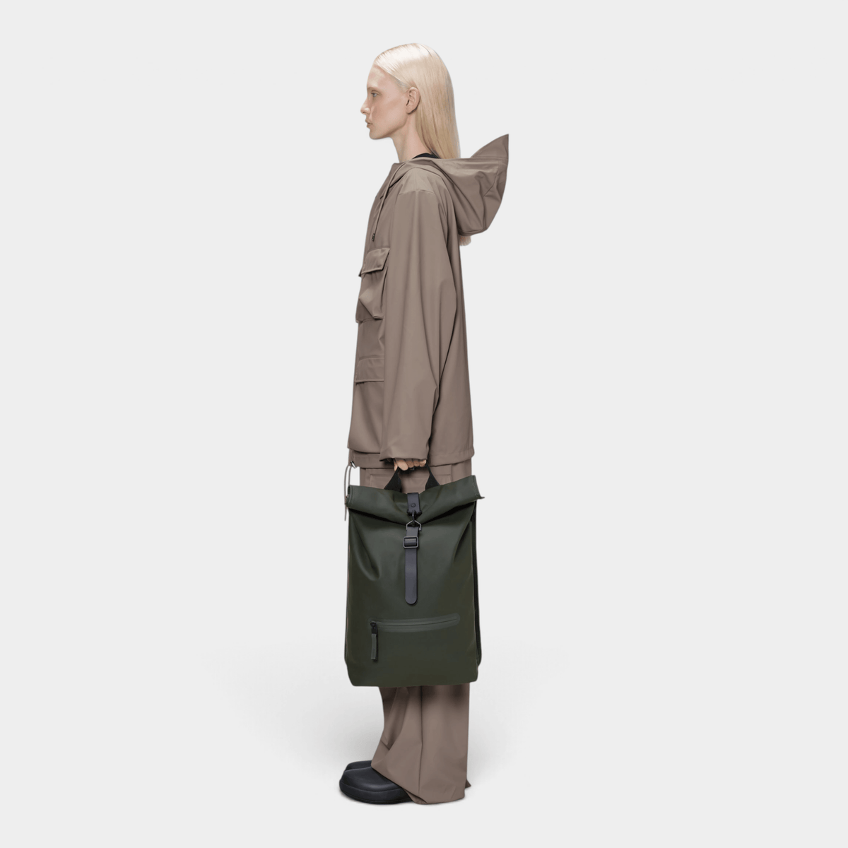 RAINS - Rains Zaino Rooltop Rucksack idrorepellente - Verde/5 - Hubert Humangoods