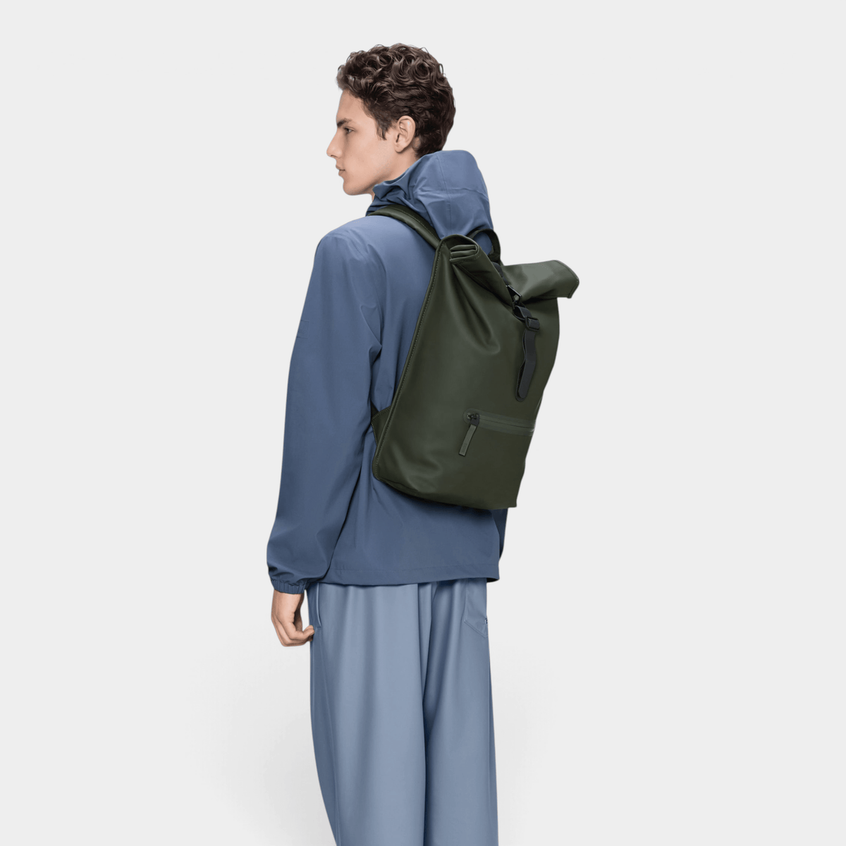 RAINS - Rains Zaino Rooltop Rucksack idrorepellente - Verde/3 - Hubert Humangoods