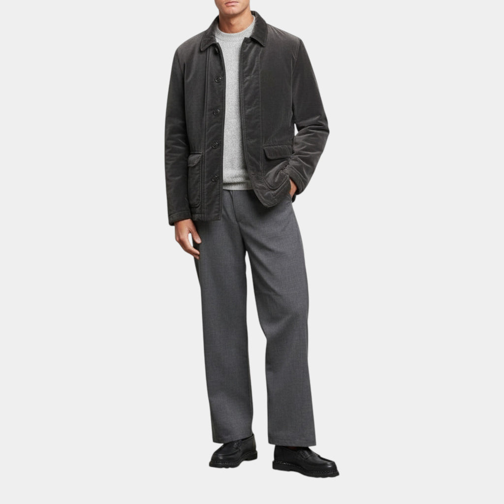 Aspesi Giacca in velluto liscio Tadao - Grigio