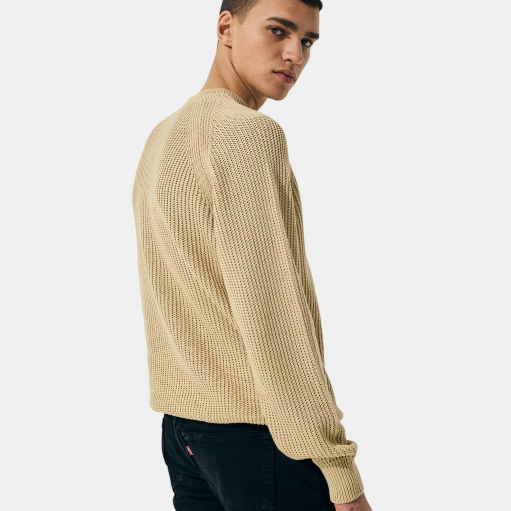 SCAGLIONE - Scaglione Maglia a coste girocollo - Beige/3 - Hubert Humangoods