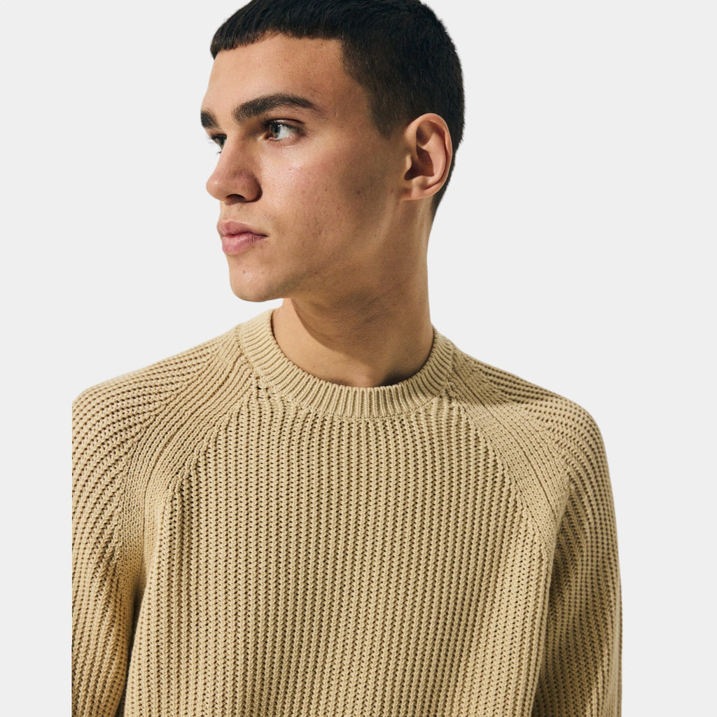 SCAGLIONE - Scaglione Maglia a coste girocollo - Beige/4 - Hubert Humangoods