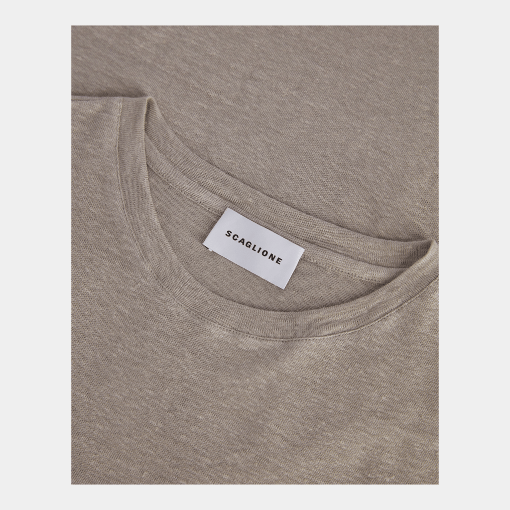 SCAGLIONE Scaglione Canottiera in lino - Gesso - Hubert Humangoods