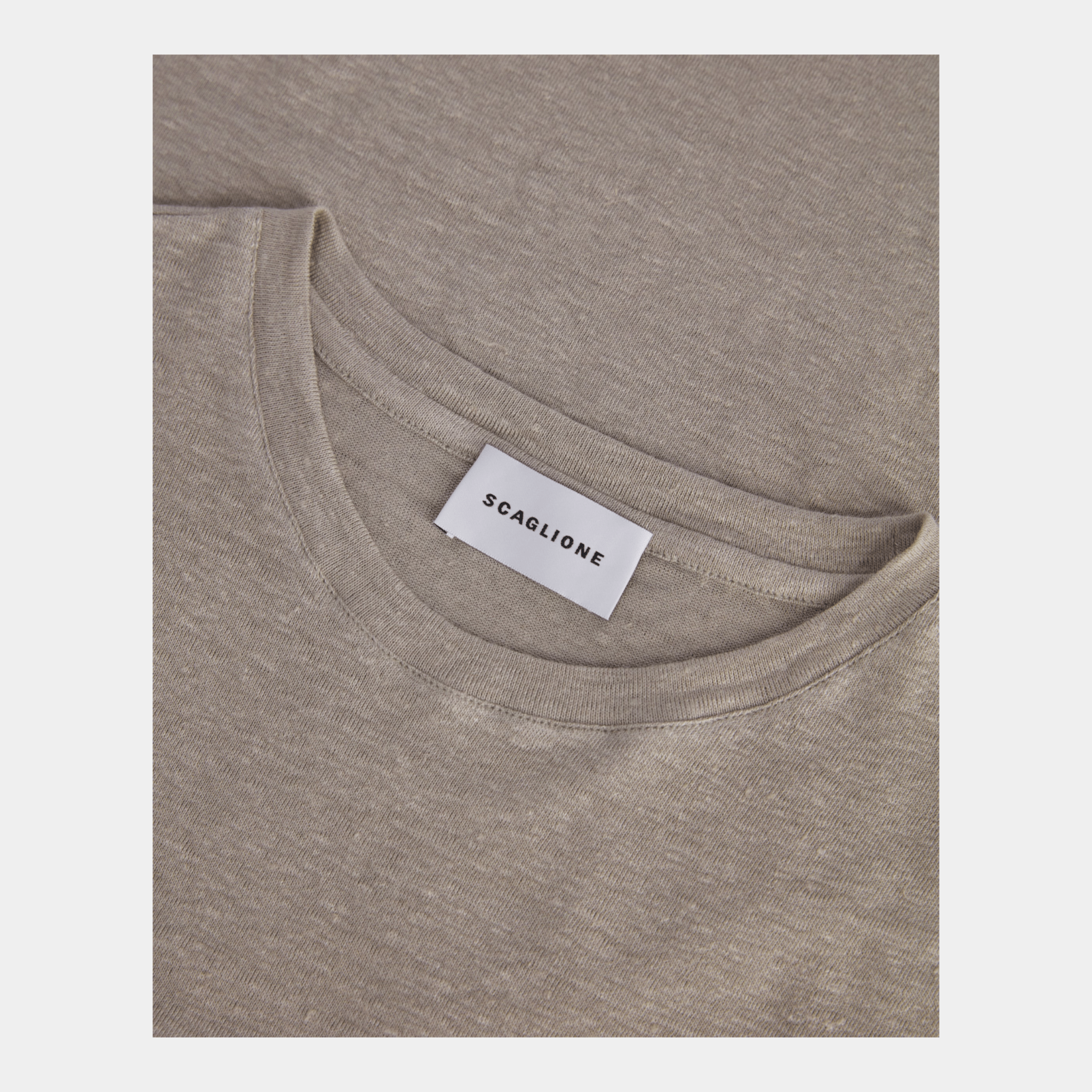 SCAGLIONE Scaglione Canottiera in lino - Gesso - Hubert Humangoods