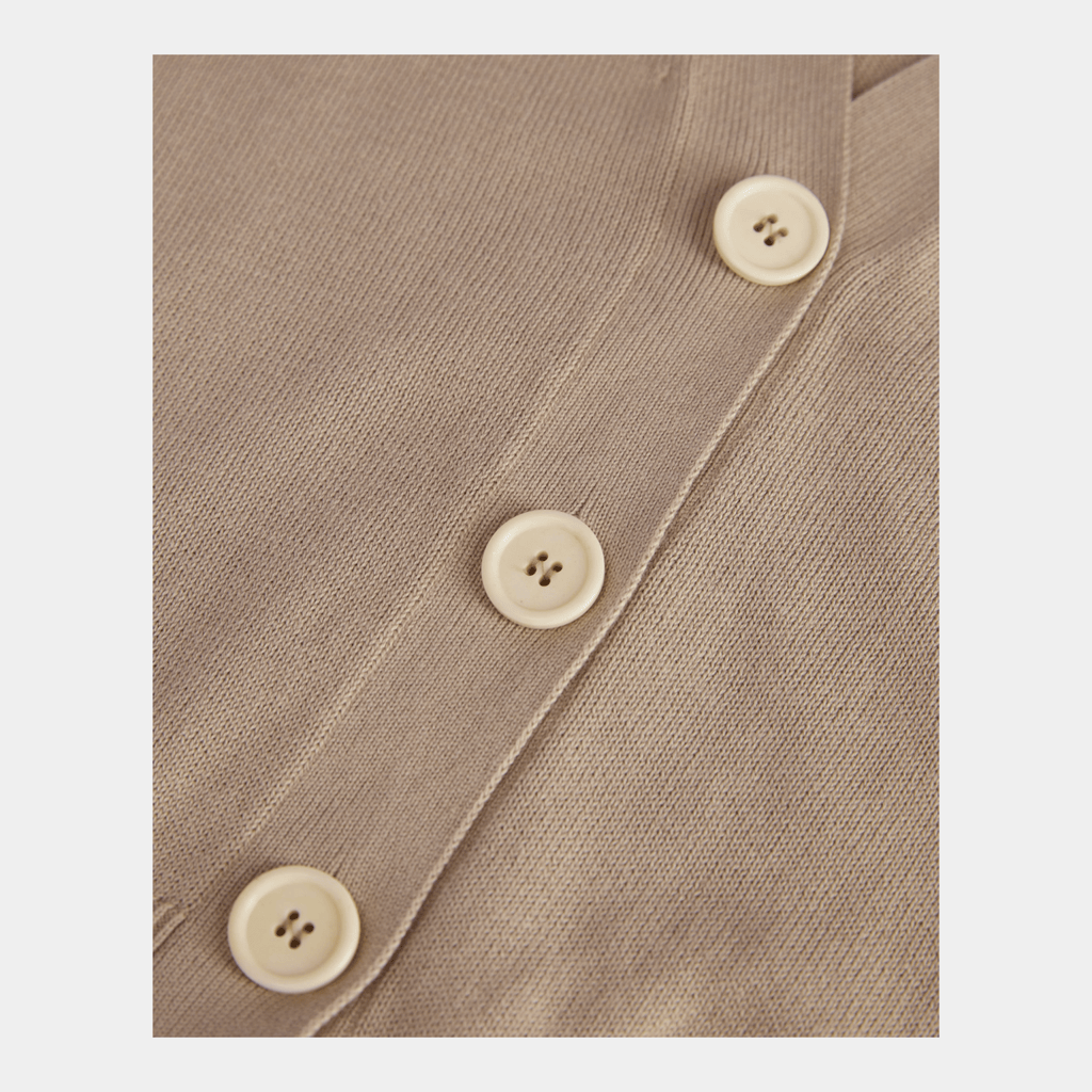 SCAGLIONE Scaglione Cardigan con contrasti - Beige - Hubert Humangoods