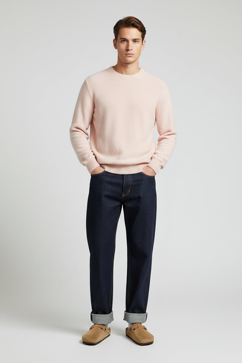 SCAGLIONE - Scaglione Maglia Fluffy in cotone - Pesca/2 - Hubert Humangoods