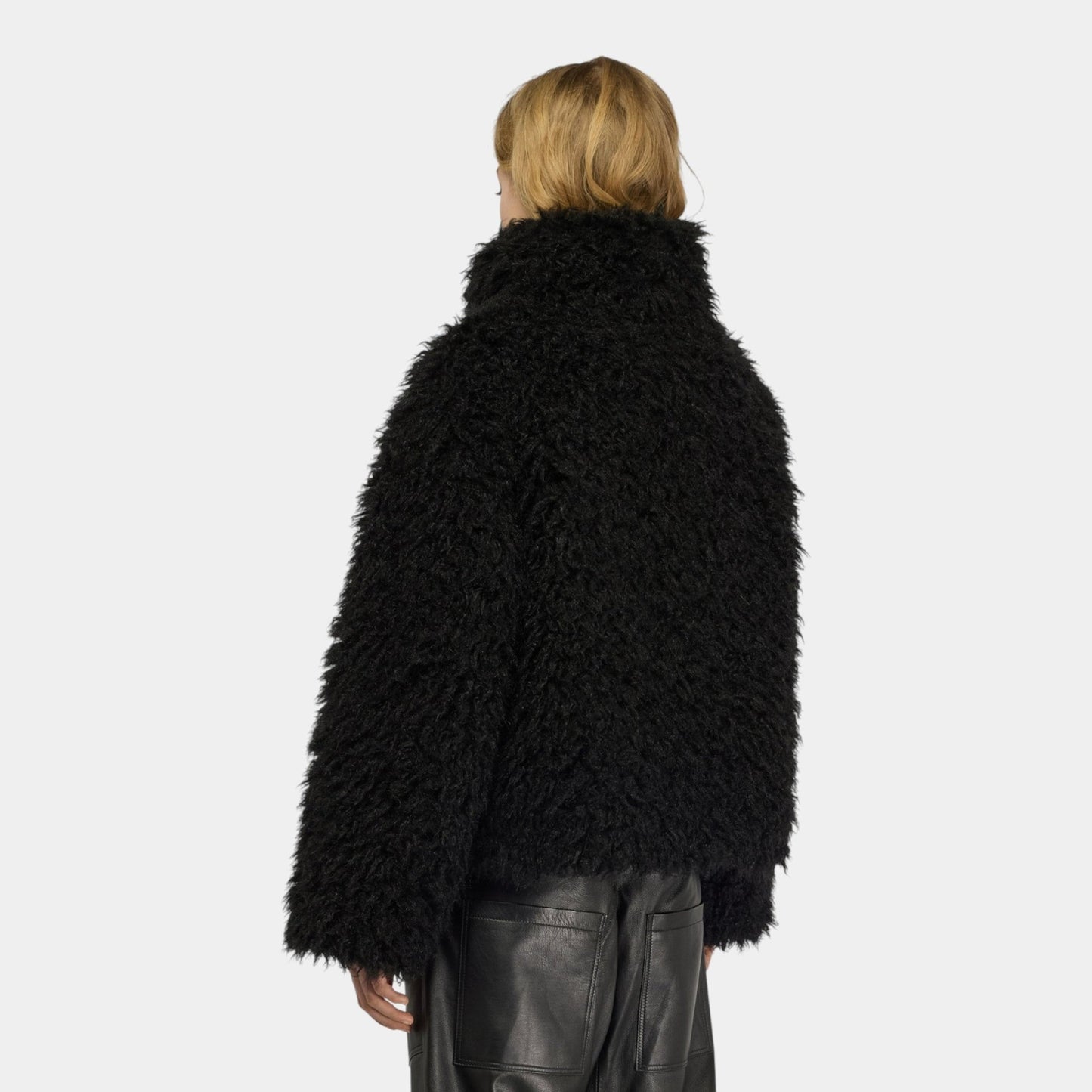 SEMICOUTURE Semicouture Bomber in eco pelliccia Delicia - Nero - Hubert Humangoods