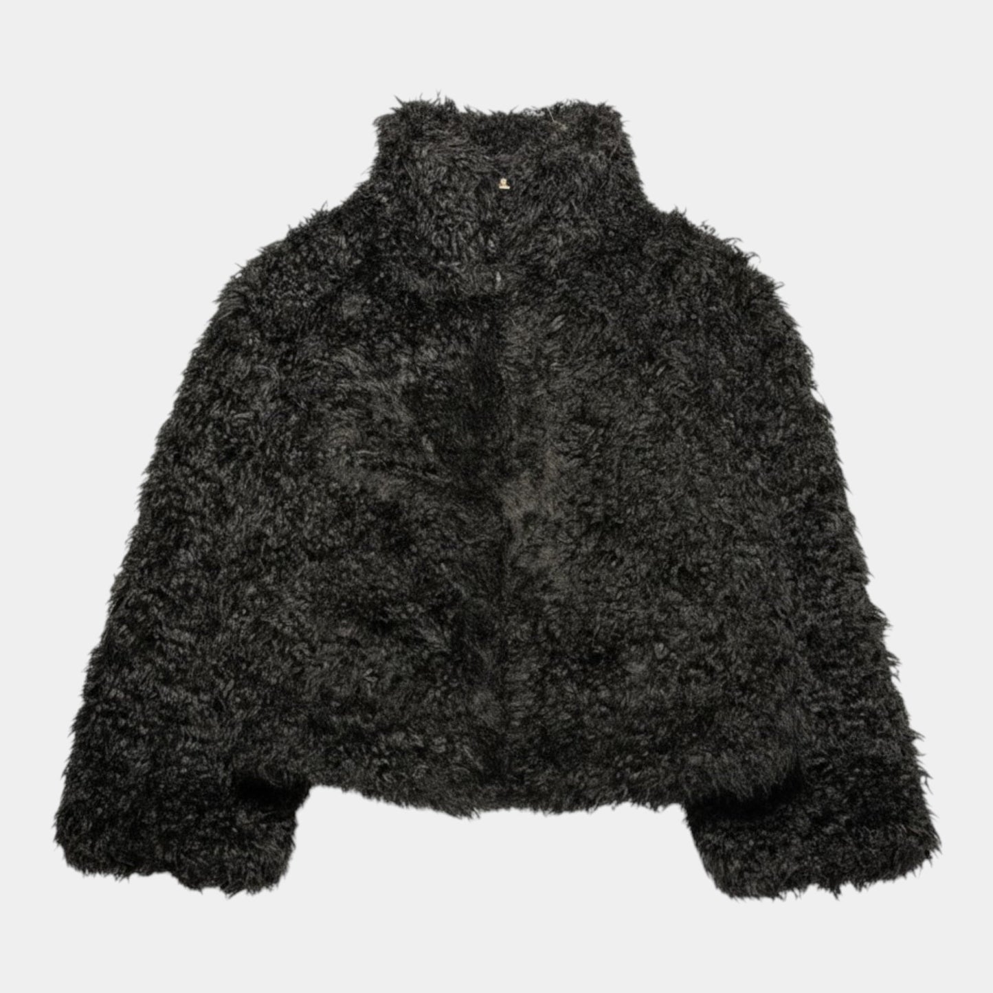 SEMICOUTURE Semicouture Bomber in eco pelliccia Delicia - Nero - Hubert Humangoods
