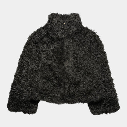 SEMICOUTURE Semicouture Bomber in eco pelliccia Delicia - Nero - Hubert Humangoods